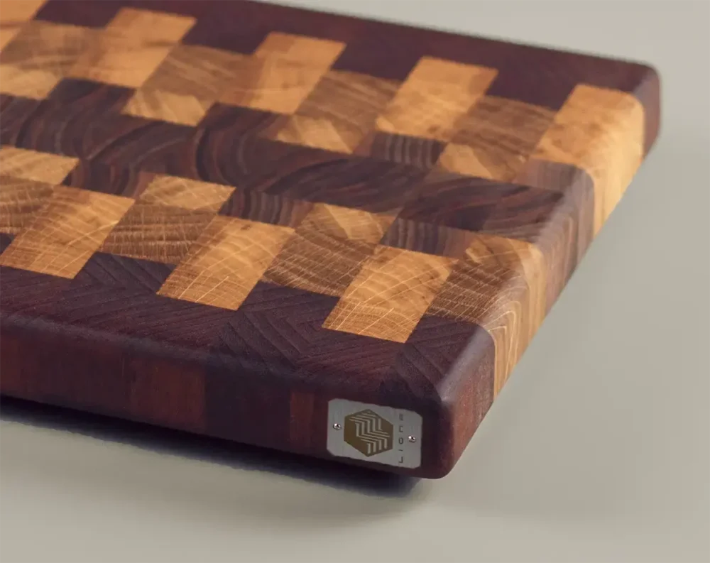 Planche à découper chaude en bois de bout
