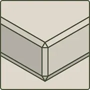 Planche à découper avec bord biseauté à 45 degrés