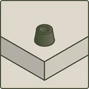 Planche à découper avec pieds en caoutchouc basiques